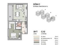 Prodej bytu 2+kk, Praha - Vysočany, Pod Krocínkou, 54 m2