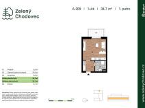 Prodej bytu 1+kk, Praha - Chodov, Blažimská, 35 m2