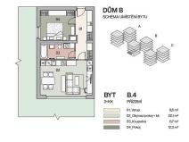 Prodej bytu 2+kk, Praha - Vysočany, Pod Krocínkou, 54 m2