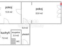 Prodej bytu 2+1, Praha - Hloubětín, Zelenečská, 54 m2