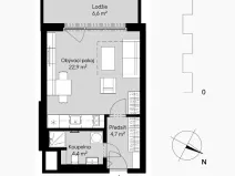 Prodej bytu 1+kk, Praha - Radlice, Výmolova, 32 m2