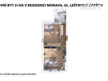 Pronájem bytu 2+kk, Zábřeh, Leštinská, 55 m2
