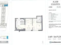 Prodej bytu 2+kk, Praha - Vysočany, Poděbradská, 50 m2
