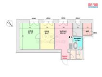 Pronájem bytu 2+1, Stará Ves nad Ondřejnicí - Stará Ves, D. Růži, 48 m2