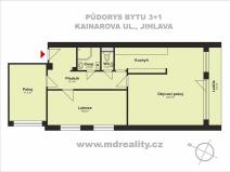 Prodej bytu 3+1, Jihlava, Kainarova, 79 m2