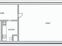 Pronájem bytu 1+kk, Praha - Smíchov, Nad Popelkou, 33 m2