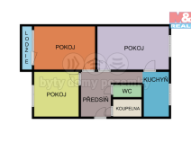 Prodej bytu 3+1, Lanškroun - Žichlínské Předměstí, B. Martinů, 74 m2