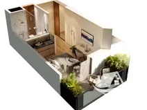 Prodej bytu 1+kk, Batumi (ბათუმი), Gruzie, 23 m2