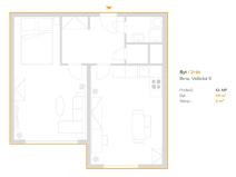 Prodej bytu 2+kk, Brno, Valtická, 44 m2