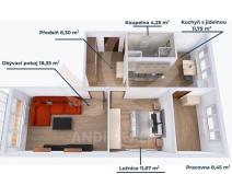 Pronájem bytu 3+1, Liberec, Soukenická, 63 m2