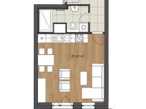 Pronájem bytu 1+kk, Liberec, Dukelská, 40 m2