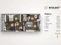 Prodej bytu 3+1, Most, Růžová, 68 m2