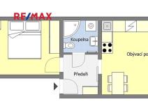 Pronájem bytu 2+kk, Praha - Břevnov, Malobřevnovská, 45 m2
