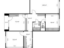 Pronájem bytu 3+1, Turnov, Granátová, 72 m2
