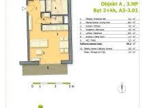 Pronájem bytu 2+kk, Praha - Michle, Baarova, 66 m2
