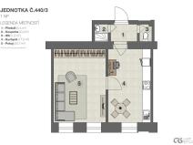 Prodej bytu 2+kk, Praha - Nusle, Ctiradova, 44 m2
