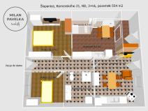 Prodej rodinného domu, Šlapanice, Komenského, 69 m2