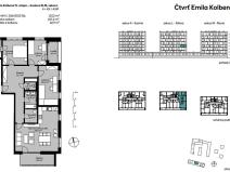 Prodej bytu 4+kk, Praha - Vysočany, Kaliberové, 107 m2