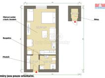 Pronájem bytu 1+kk, Plzeň - Valcha, Špačková, 33 m2
