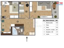 Prodej bytu 3+1, Chomutov, Borová, 62 m2