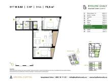 Prodej bytu 3+kk, Úvaly, Škvorecká, 76 m2