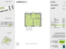 Prodej bytu 2+kk, Praha - Uhříněves, 46 m2