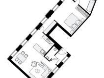 Pronájem bytu 2+kk, Praha - Košíře, Musílkova, 62 m2