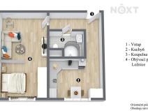 Pronájem bytu 1+1, Žatec, Jabloňová, 40 m2