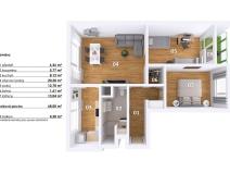 Prodej bytu 3+1, Praha - Hlubočepy, Wassermannova, 69 m2
