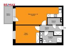 Pronájem bytu 2+kk, Poděbrady, Nerudova, 56 m2