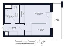 Pronájem bytu 1+kk, České Budějovice, Vrbenská, 32 m2