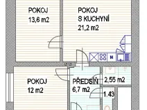 Pronájem bytu 3+kk, Brno, Krameriova, 58 m2