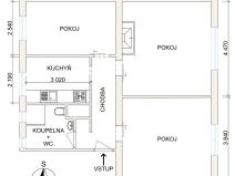 Prodej bytu 3+1, Petřvald, Nová, 63 m2