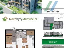 Prodej bytu 2+kk, Milovice, 110 m2