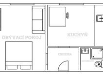 Pronájem bytu 1+1, Most, Antonína Dvořáka, 29 m2