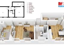 Prodej bytu 3+1, Nové Město nad Metují - Krčín, Černčická, 56 m2