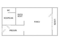 Pronájem bytu 1+kk, Klášterec nad Ohří, Budovatelská, 25 m2