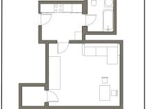 Pronájem bytu 1+kk, Praha - Nusle, Na lepším, 31 m2