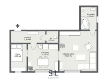 Prodej bytu 2+1, Velké Březno, 47 m2