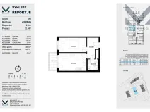 Prodej bytu 2+kk, Praha - Řeporyje, Jáchymovská, 47 m2