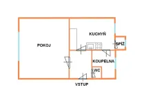 Pronájem bytu 1+1, Brno, Veslařská, 45 m2