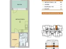 Pronájem bytu 1+kk, Olomouc - Řepčín, Edvarda Beneše, 27 m2