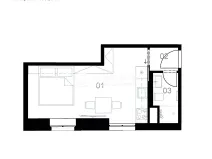 Pronájem bytu 1+kk, Praha - Liboc, Jenečská, 27 m2