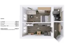 Pronájem bytu 1+1, Praha - Braník, Nad malým mýtem, 39 m2