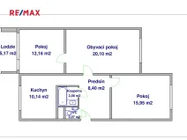 Prodej bytu 3+1, Rokycany, Pražská, 75 m2
