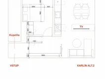 Pronájem bytu 2+kk, Praha - Karlín, Pernerova, 50 m2