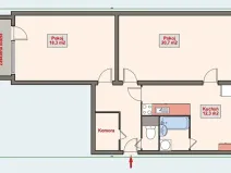 Pronájem bytu 2+1, Hradec Králové, Fričova, 69 m2