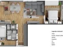 Pronájem bytu 3+kk, Brno, Merhautova, 55 m2