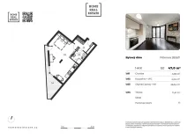 Pronájem bytu 1+kk, Praha - Žižkov, Pitterova, 47 m2