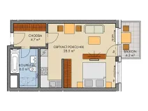 Prodej bytu 1+kk, Praha - Dolní Měcholupy, Honzíkova, 41 m2